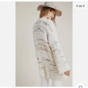 Anthropologie chunky cardigan sweater multicolor XS